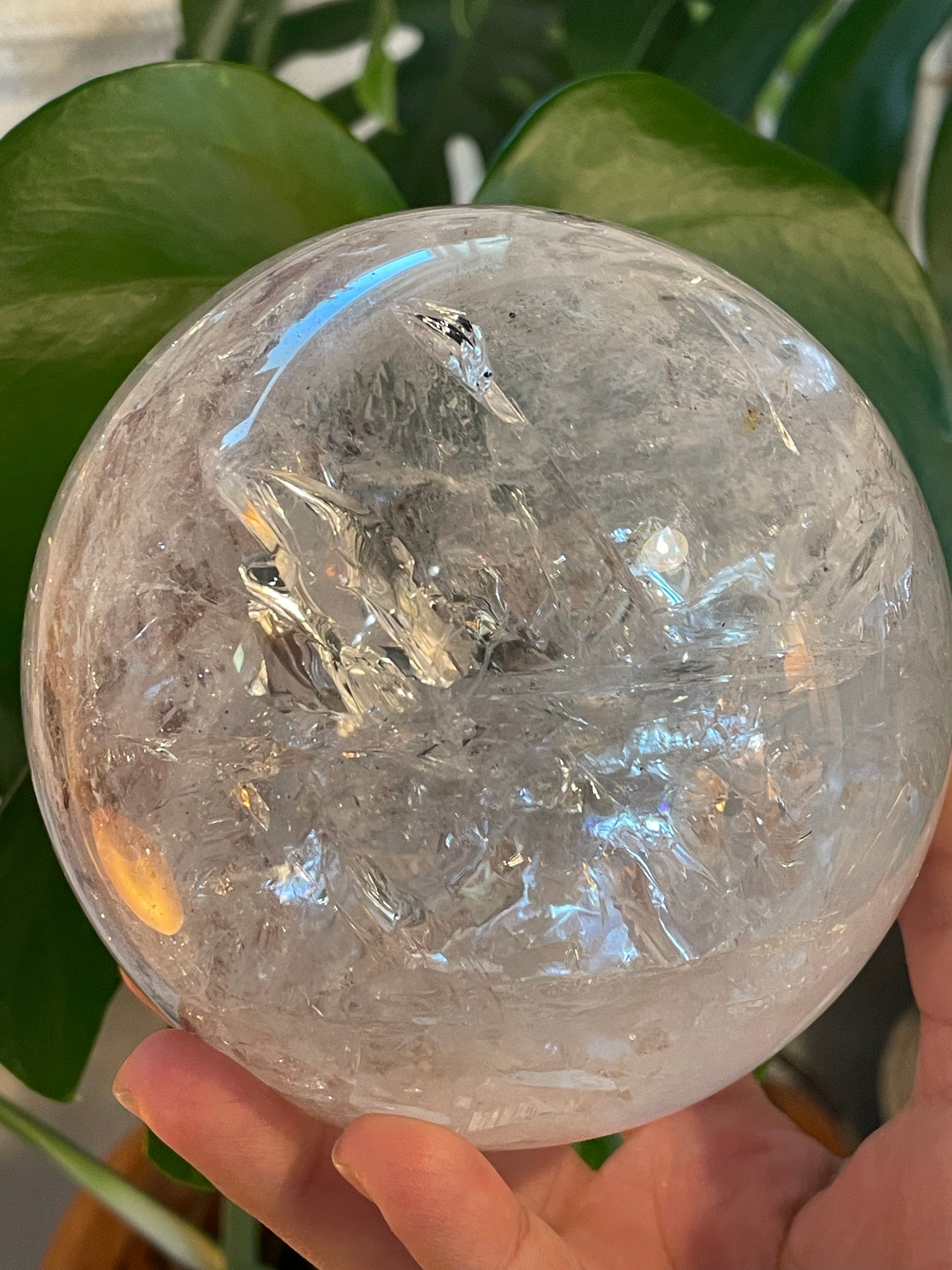 XL Lemurian Quartz Sphere - CQS001 - Luna Metaphysical