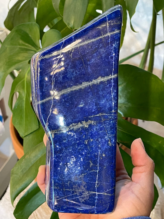 Large Lapis Lazuli Free Form with Cut Base- LLFF002
