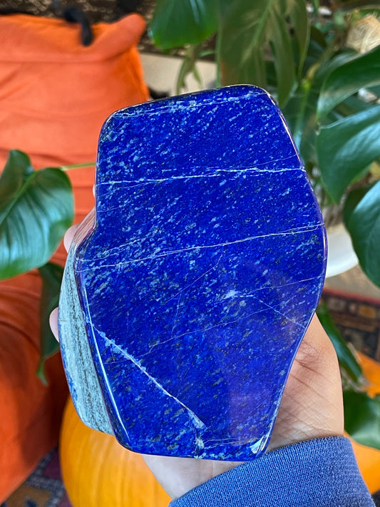 Large Lapis Lazuli Free Form with Cut Base - LLFF003