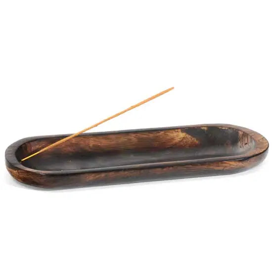 Mango Wood Incense Burner Oval Tray