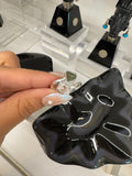 Candice Custom Order Moldavite and herkimer diamond ring size 11am