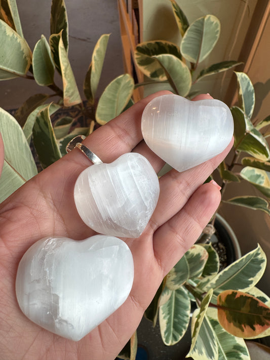 Mini Selenite Hearts