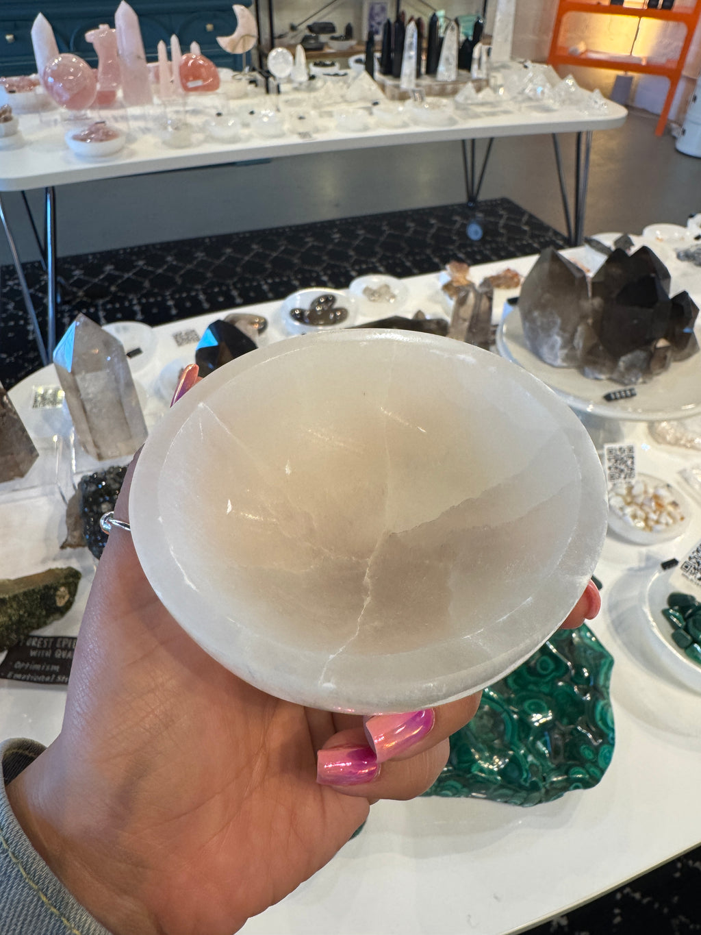 Selenite Round Bowl