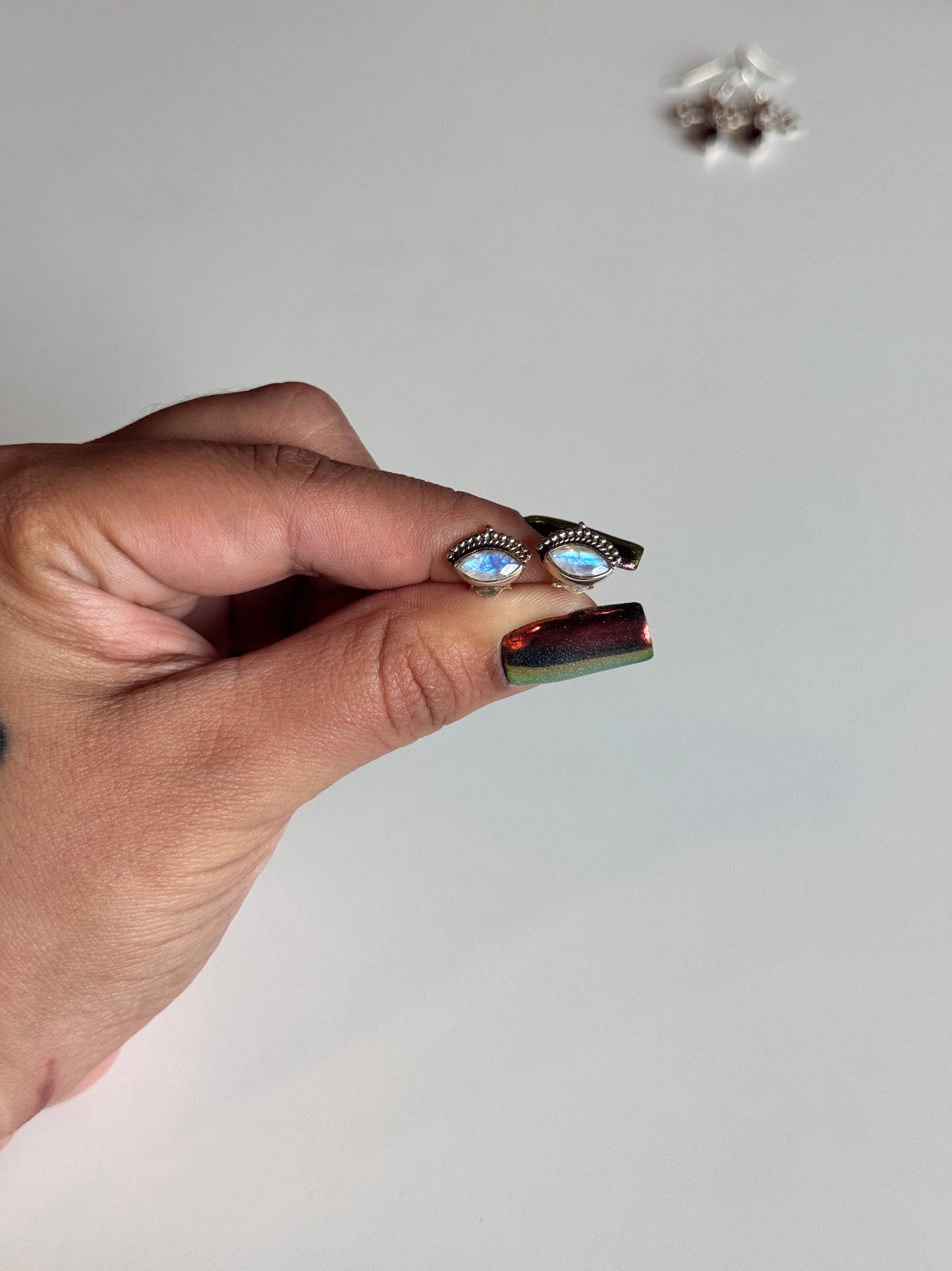 Labradorite Goddess Eyes Earrings