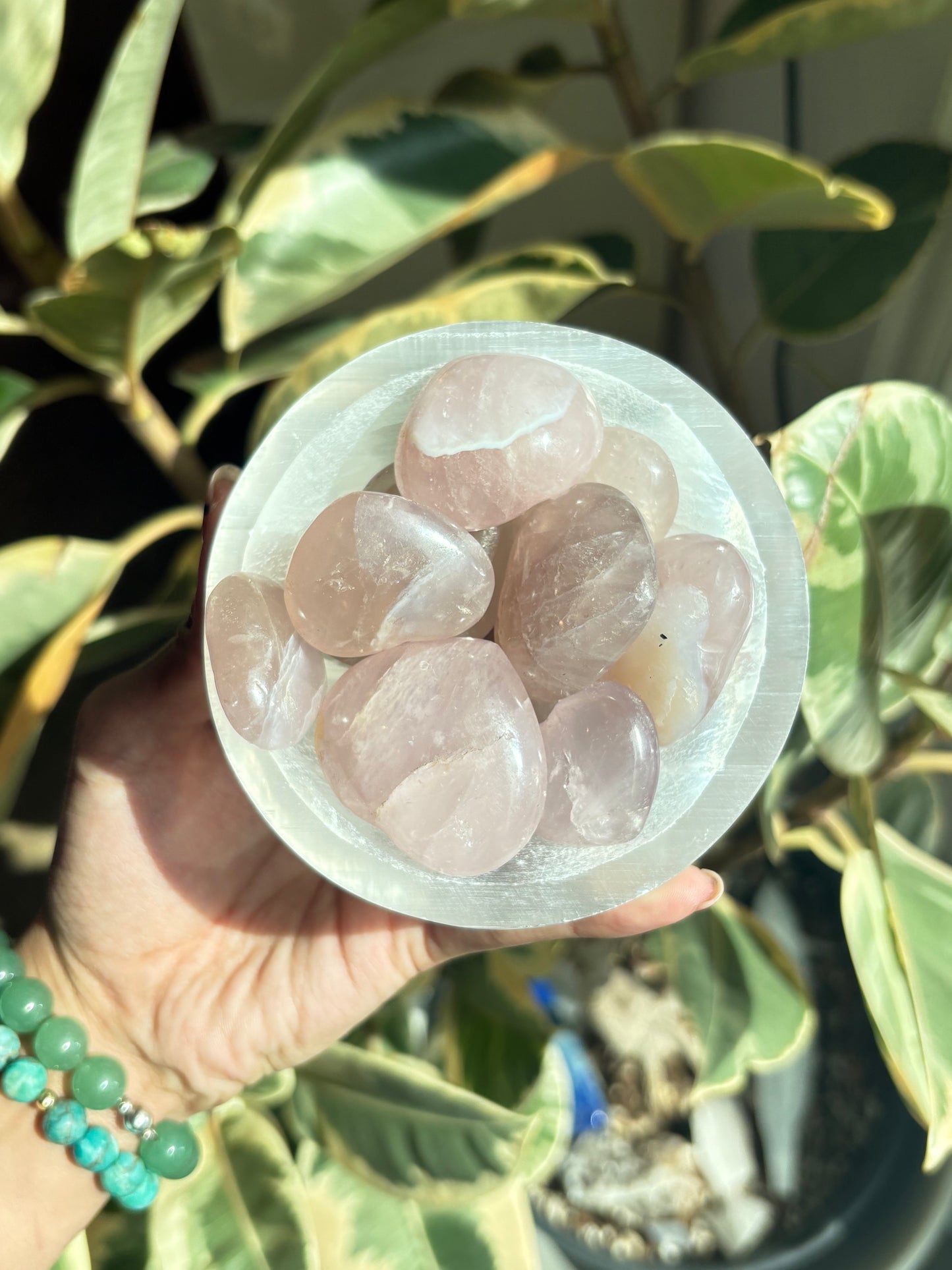 Madagascar Blue Rose Quartz Heart