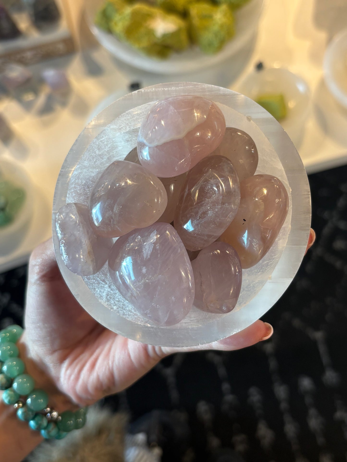 Madagascar Blue Rose Quartz Heart