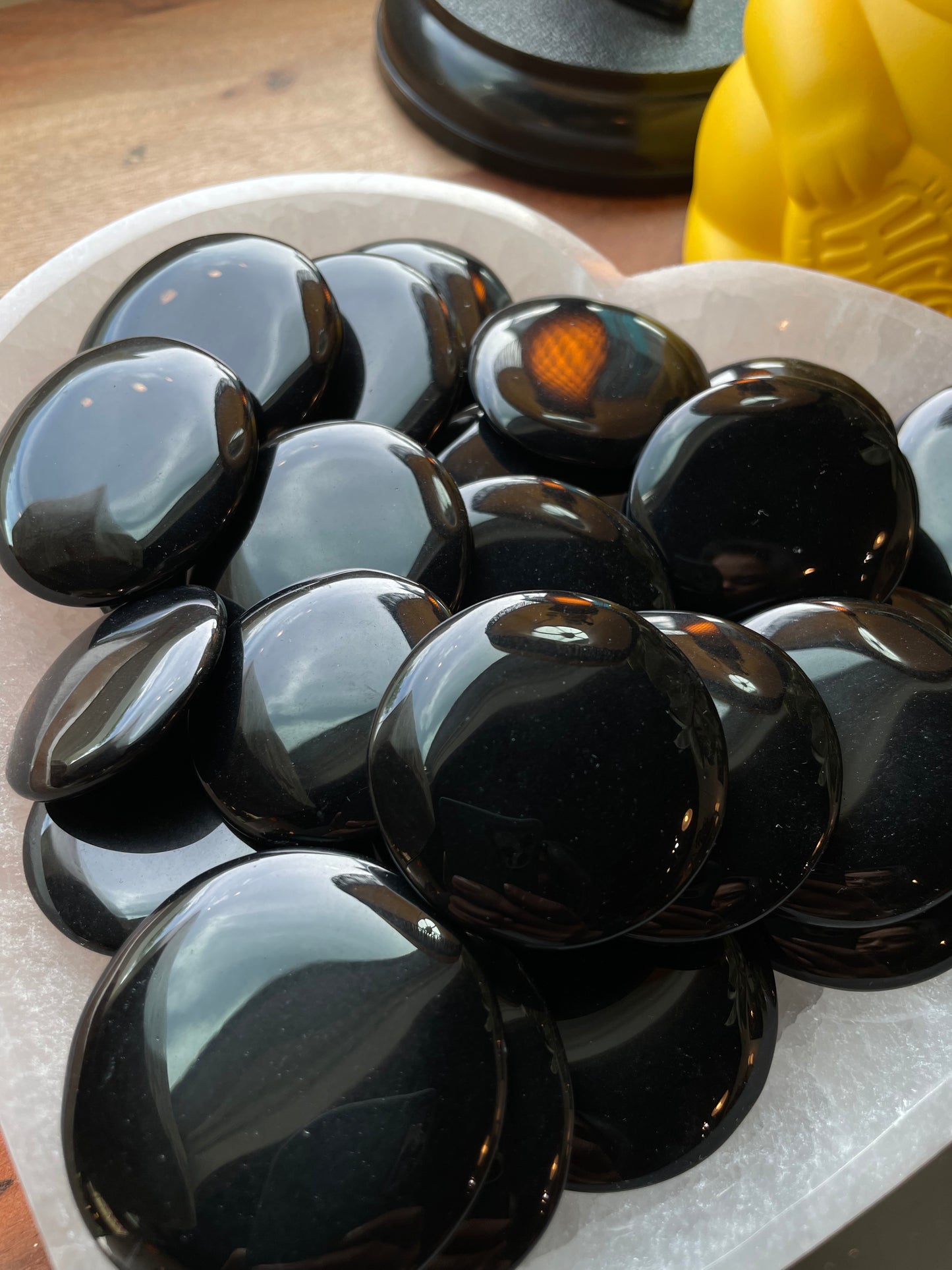 Solar Eclipse Obsidian Disks