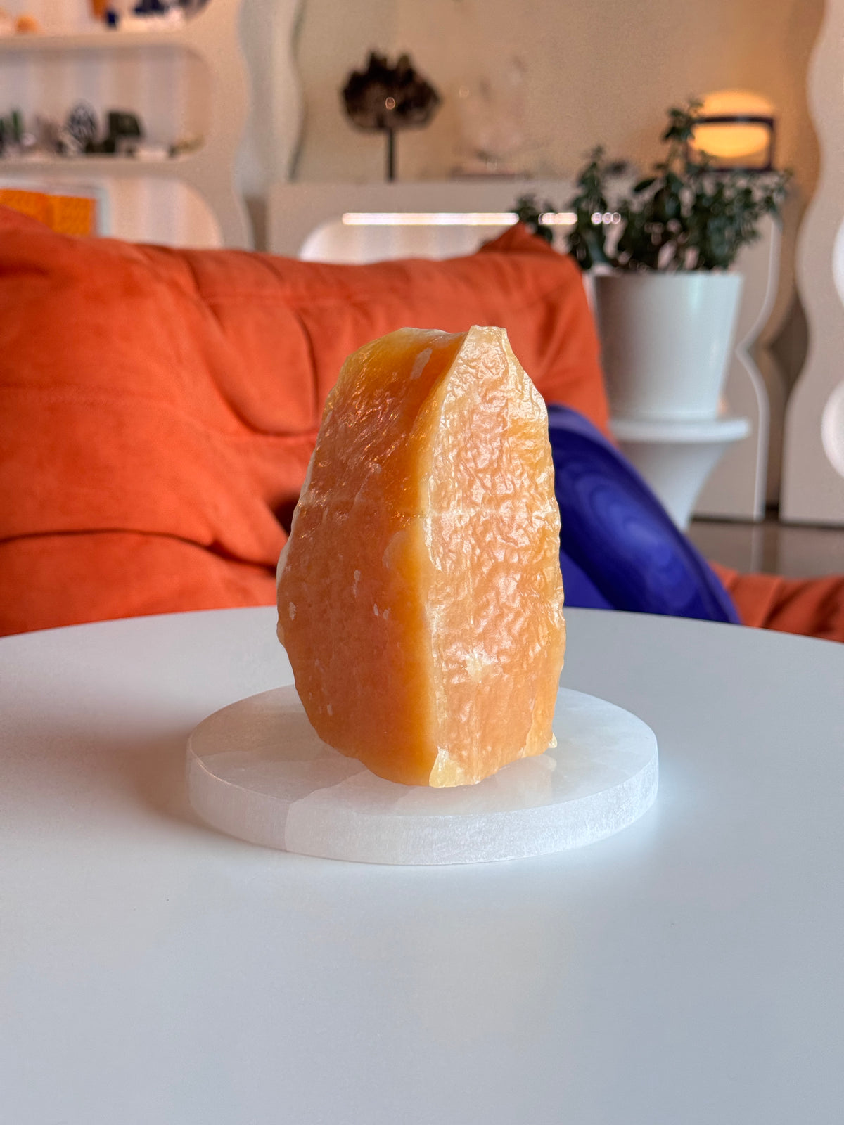 Rough Orange Calcite Freeform