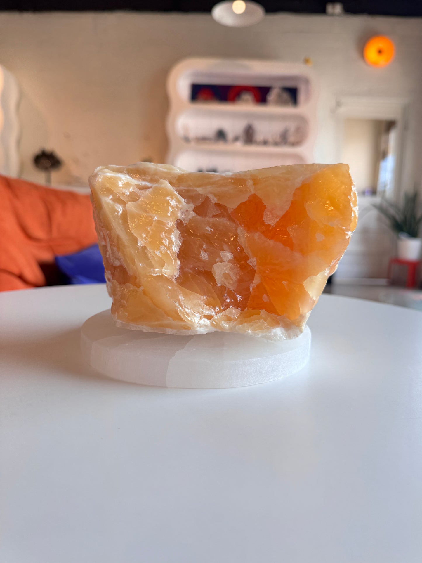 Rough Orange Calcite Freeform