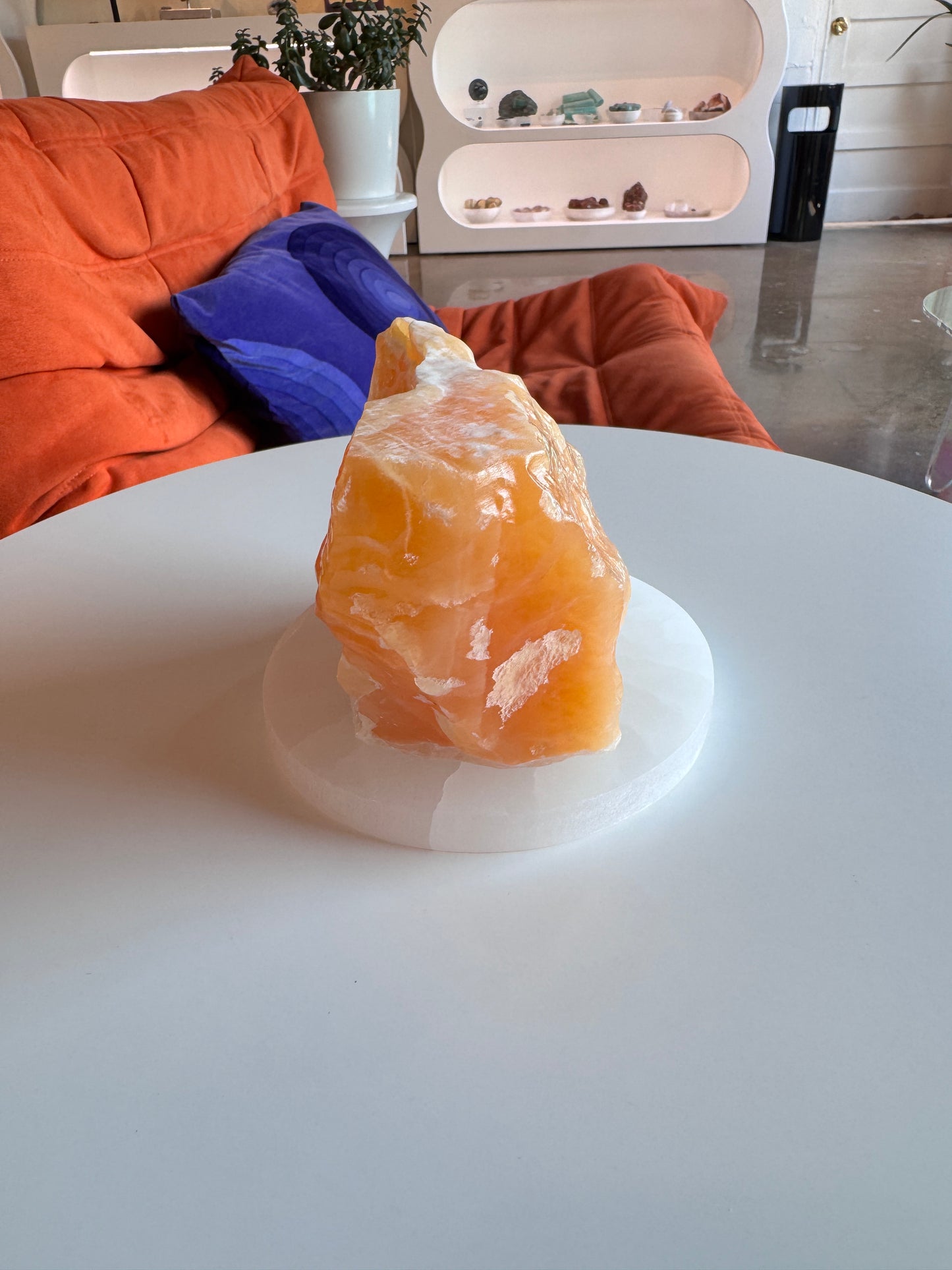 Rough Orange Calcite Freeform