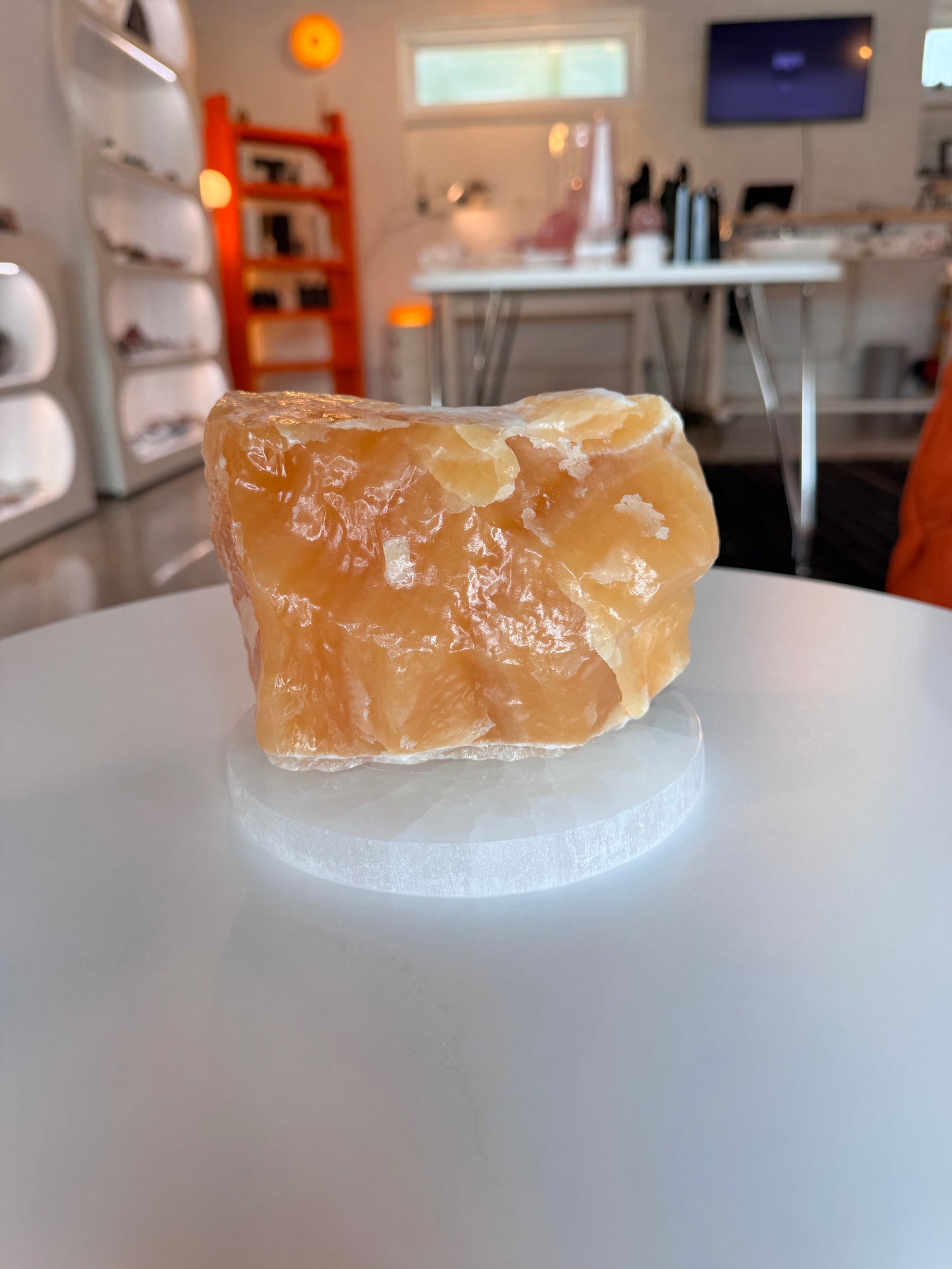 Rough Orange Calcite Freeform
