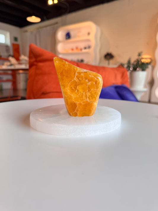 Polished Orange Calcite Freeform