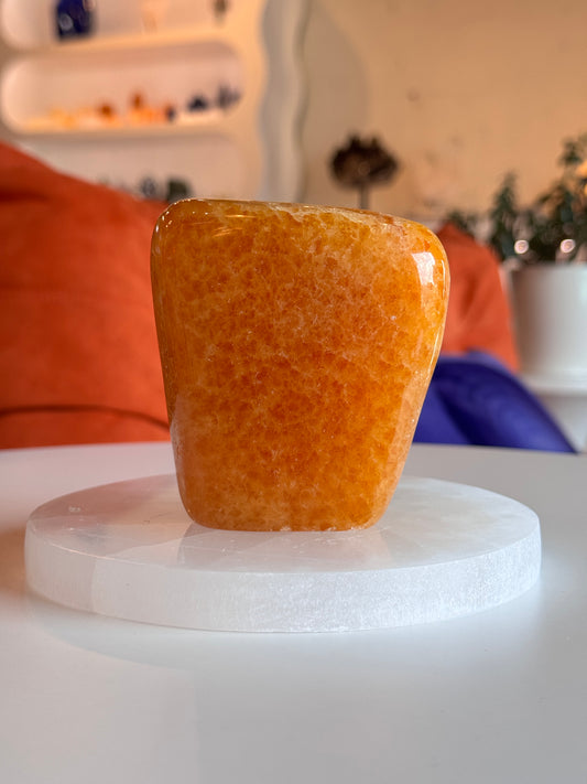 Polished Orange Calcite Freeform