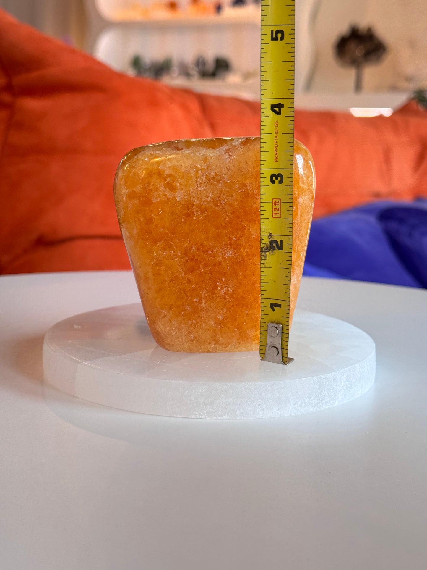 Polished Orange Calcite Freeform