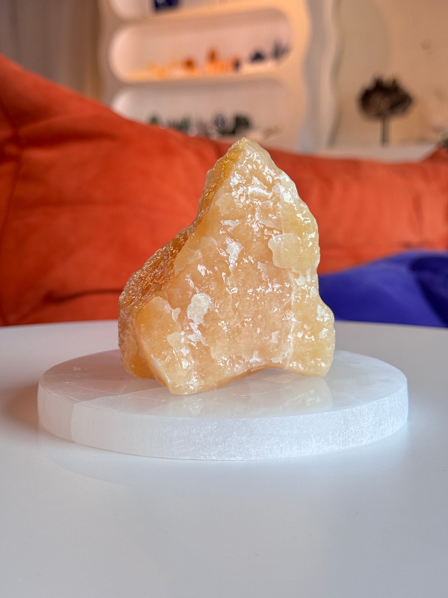 Rough Orange Calcite Freeform