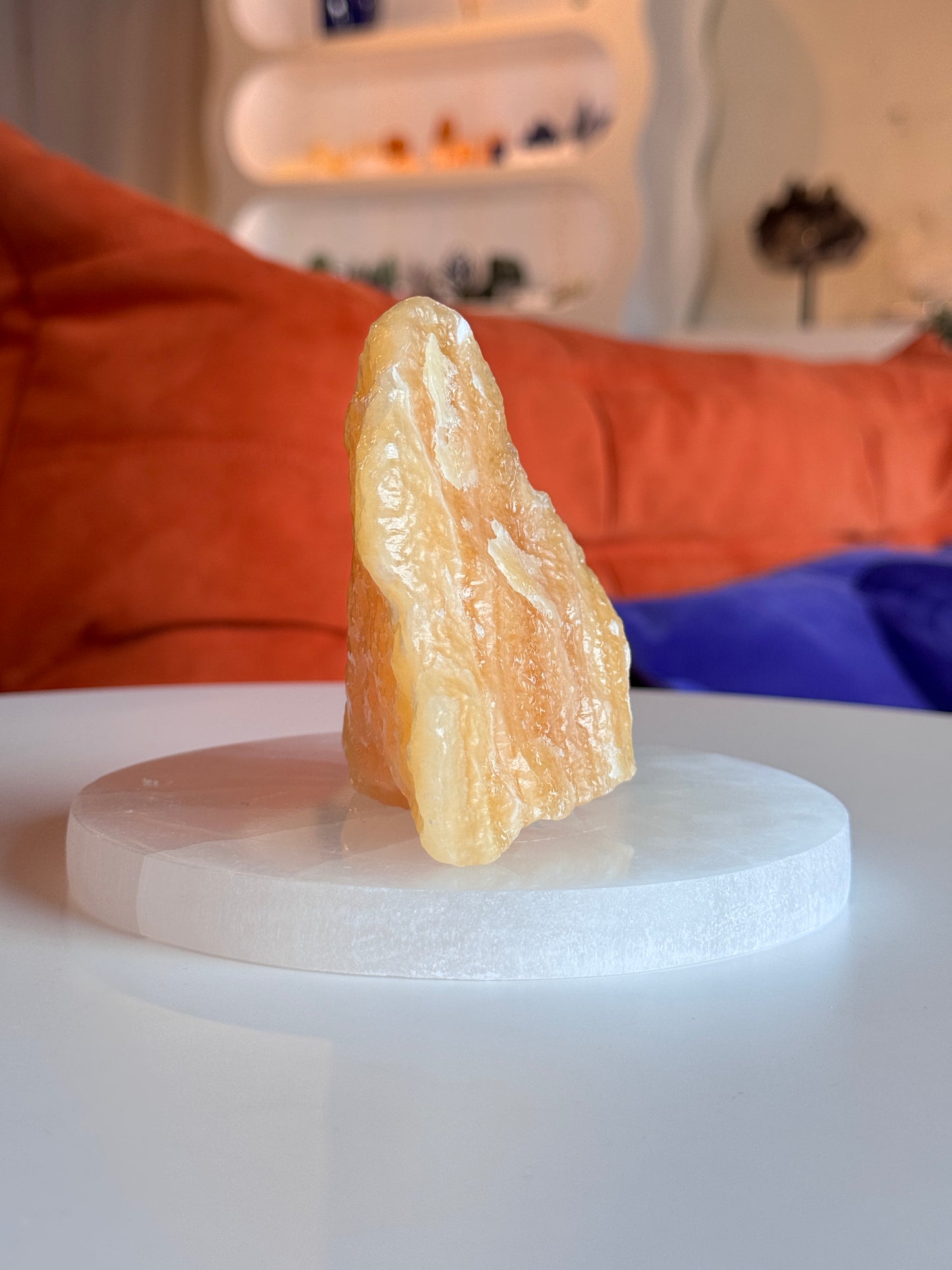 Rough Orange Calcite Freeform