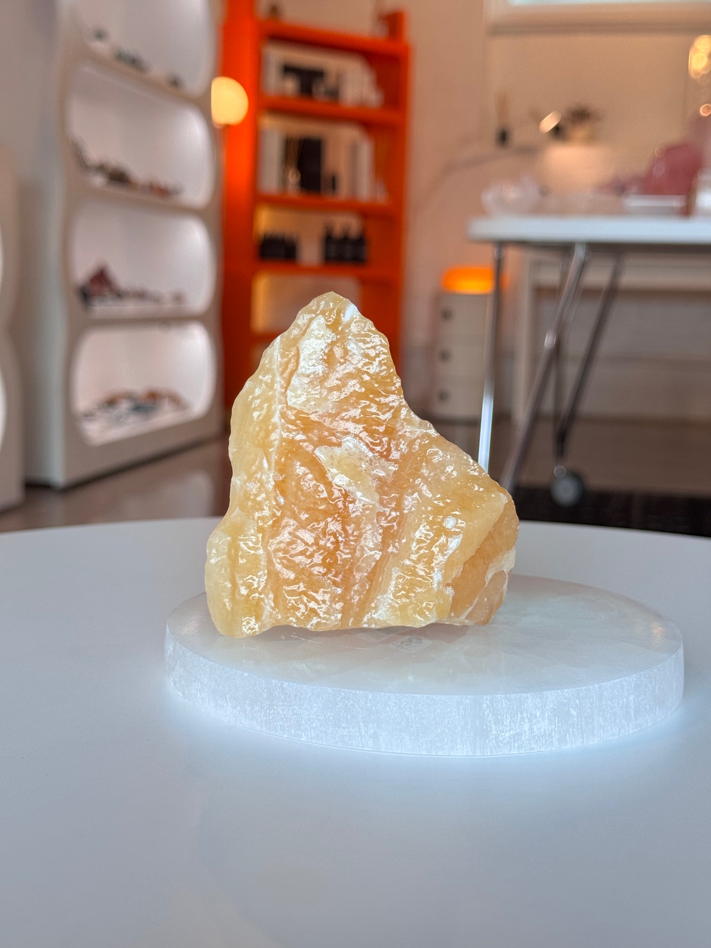 Rough Orange Calcite Freeform
