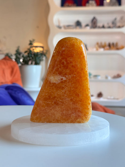 Polished Orange Calcite Freeform