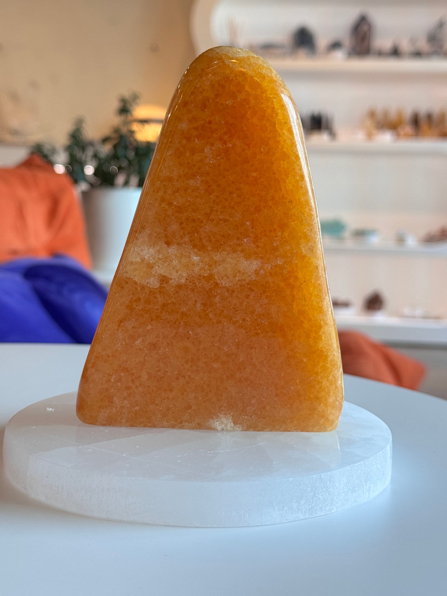 Polished Orange Calcite Freeform
