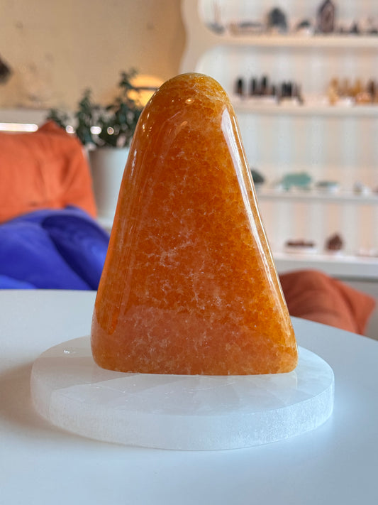 Polished Orange Calcite Freeform