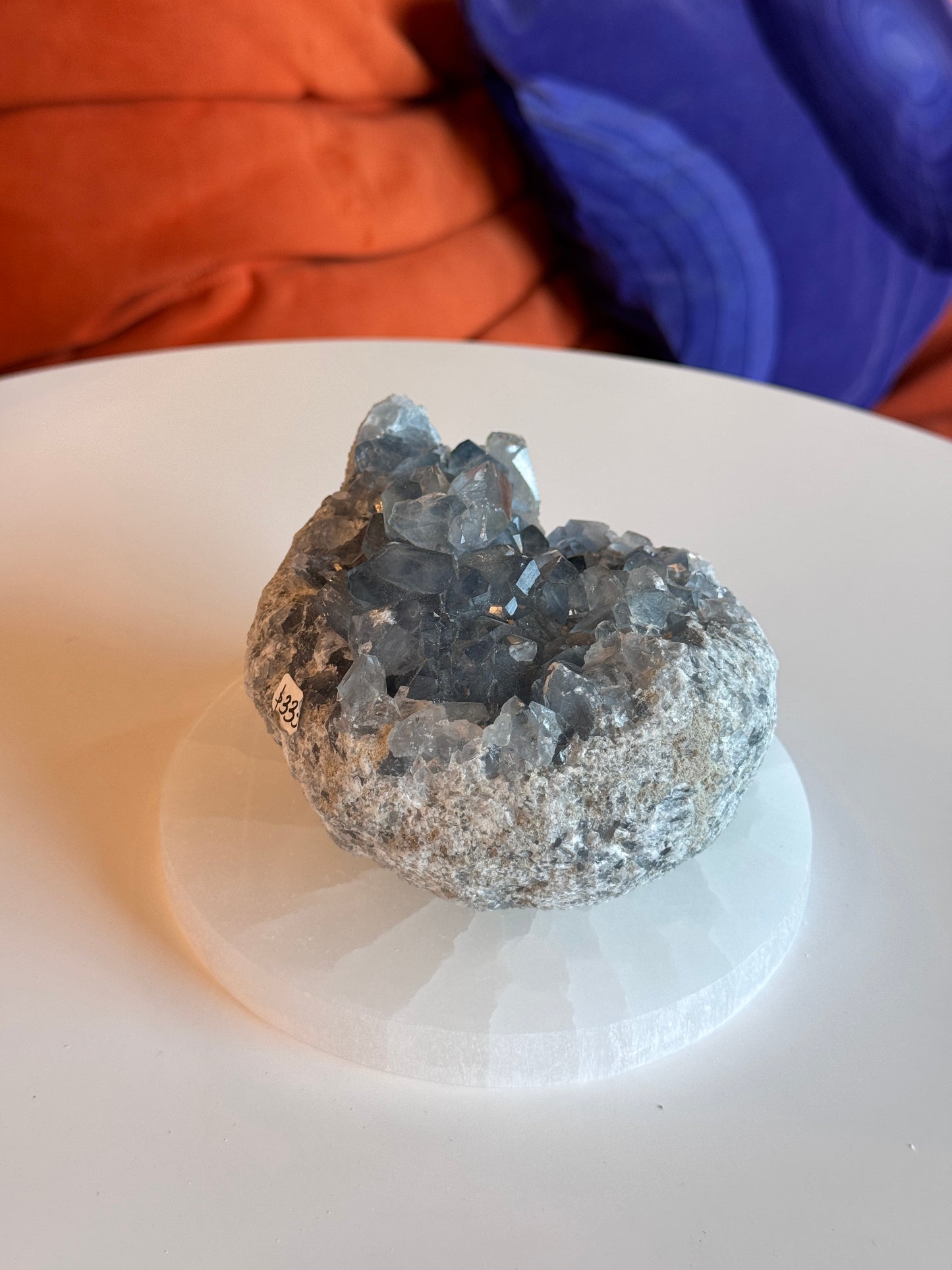 Large Rough Blue Celestite Cluster Freeform
