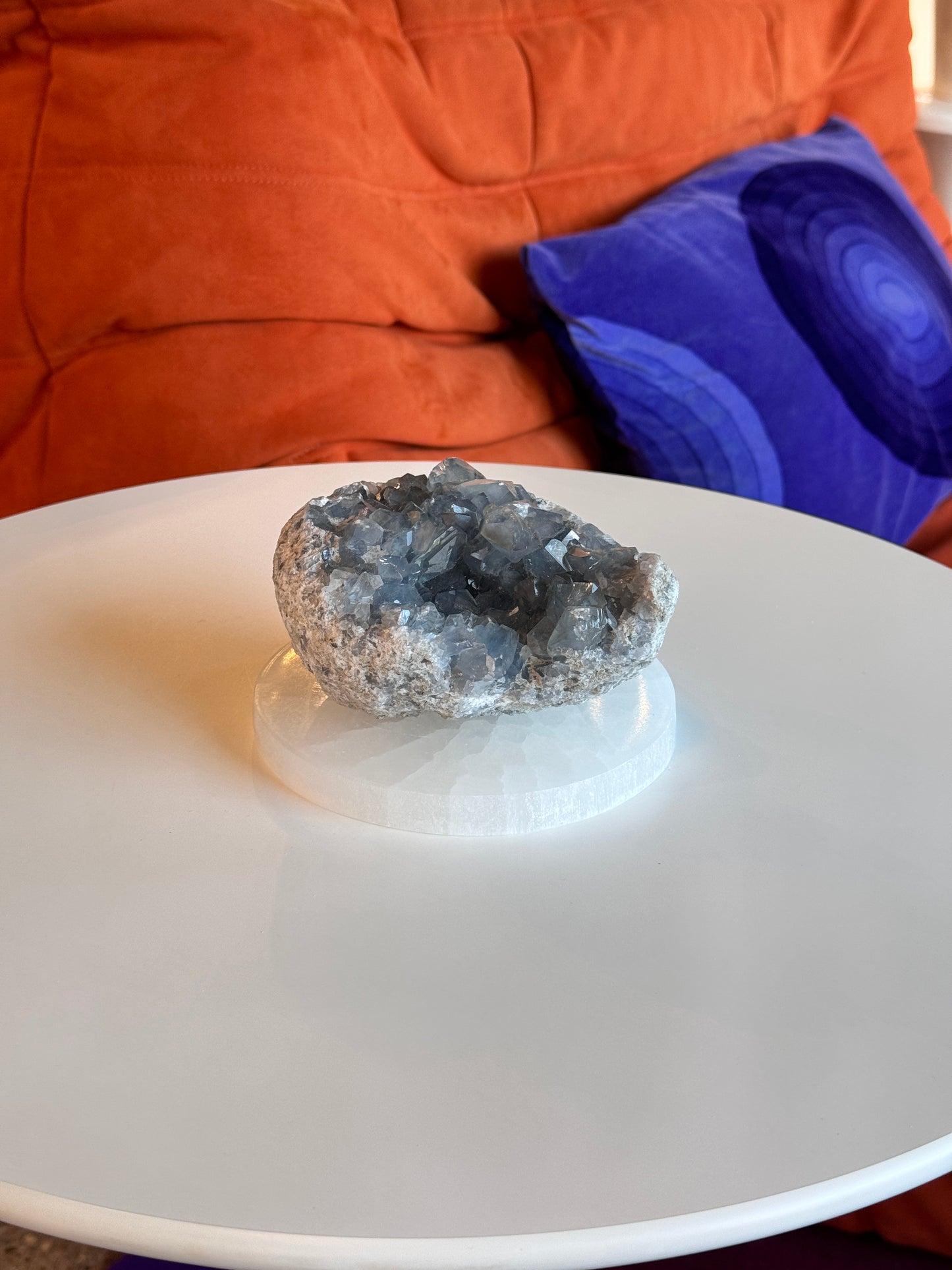 Large Rough Blue Celestite Cluster Freeform