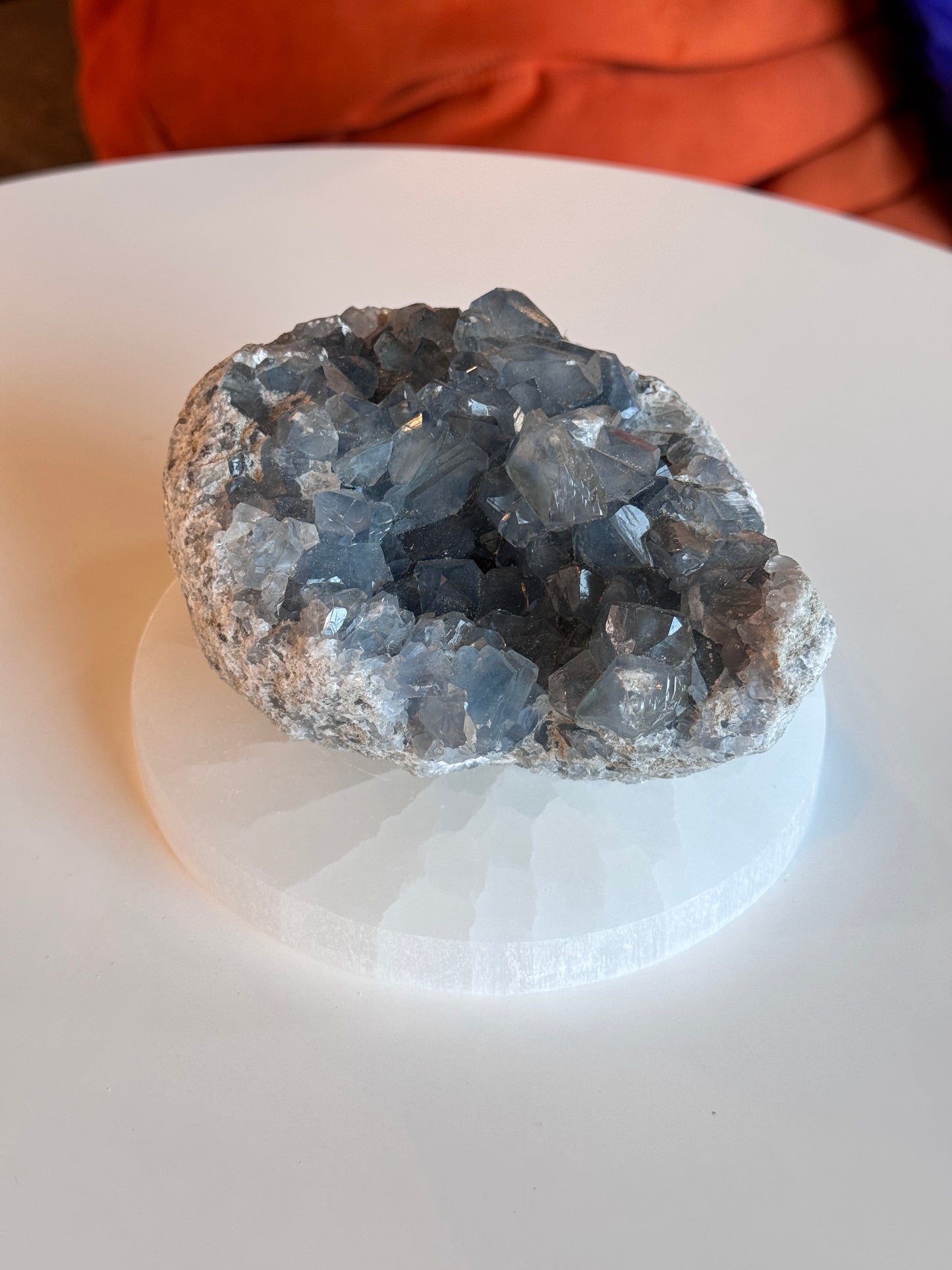 Large Rough Blue Celestite Cluster Freeform