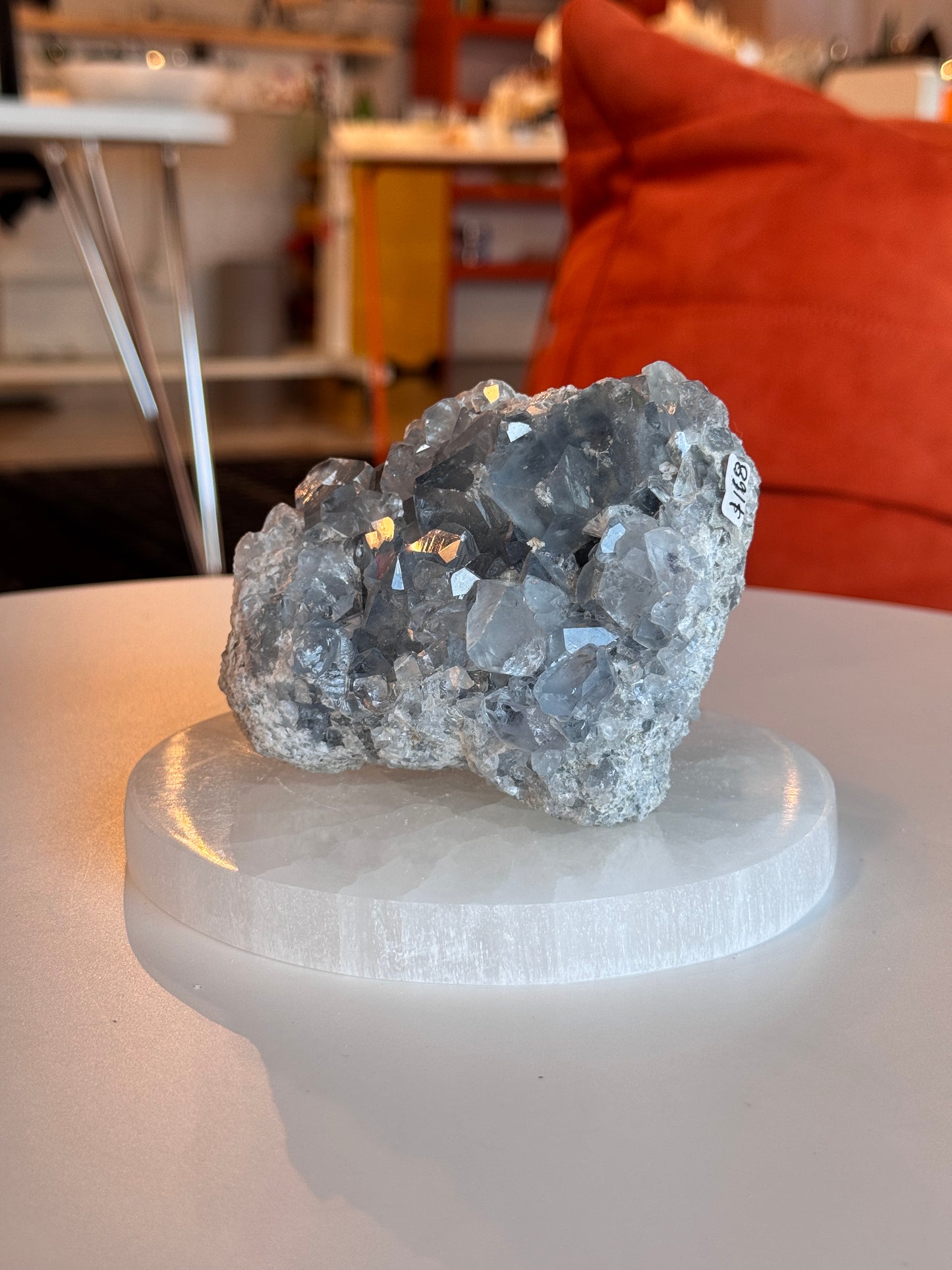 Rough Blue Celestite Cluster Freeform