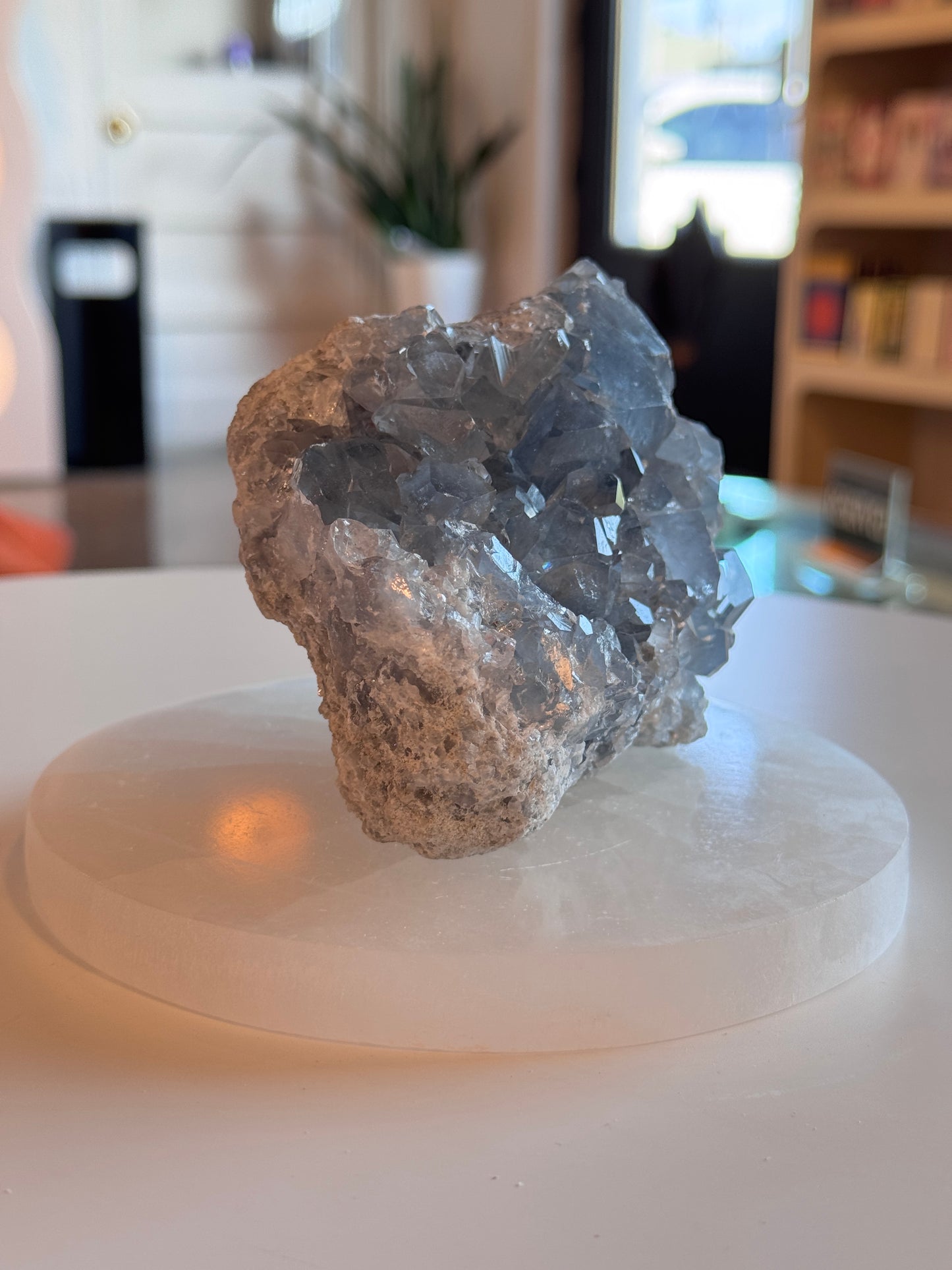 Rough Blue Celestite Cluster Freeform