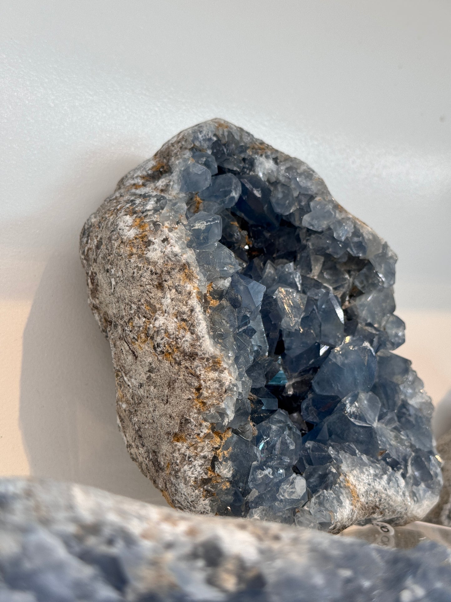 Large Rough Blue Celestite Cluster Freeform