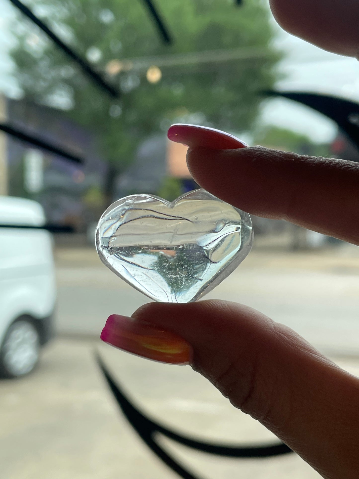 Mini Clear Quartz Hearts