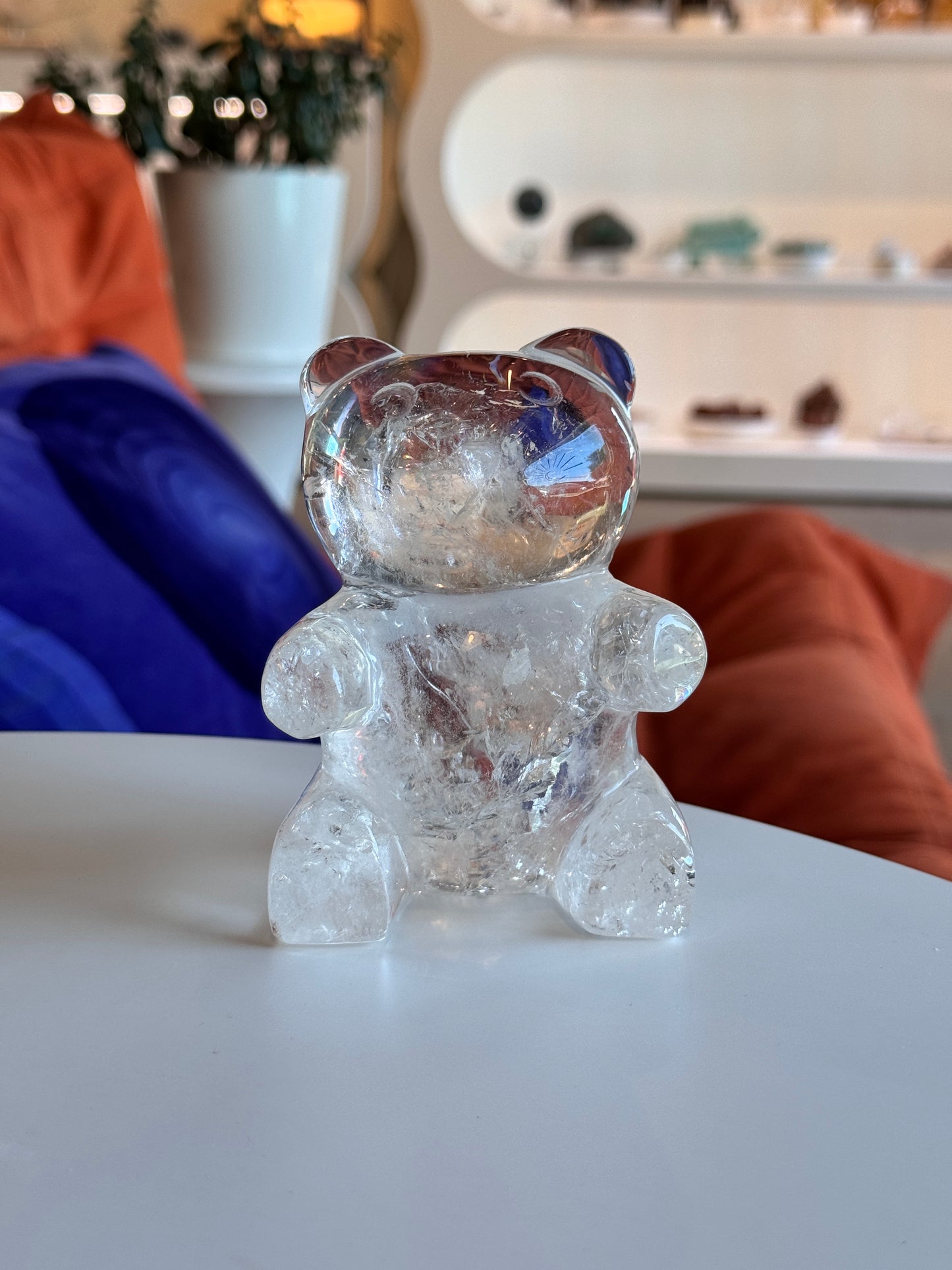 Clear Quartz Teddy Bear