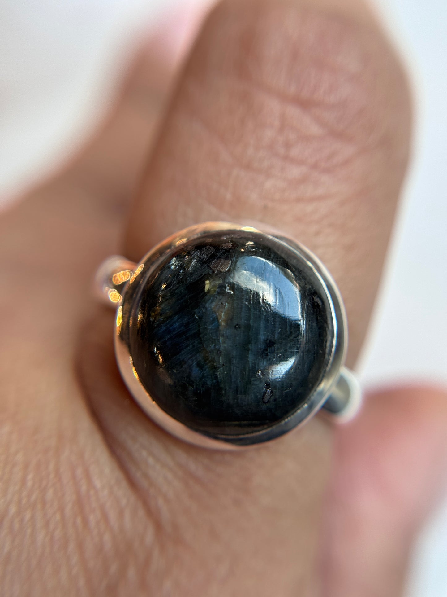 Black Moonstone Size 9 | Sterling Silver .925