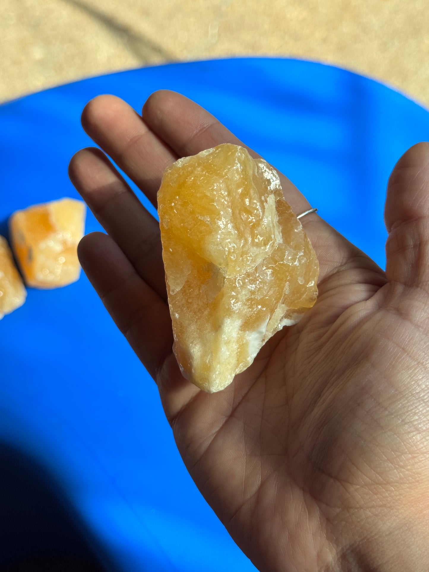 Orange Calcite Raw Chunk Small