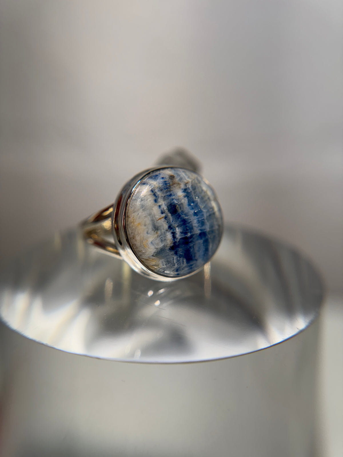 Blue Scheelite/ Lapis Lace Onyx Ring Size 8