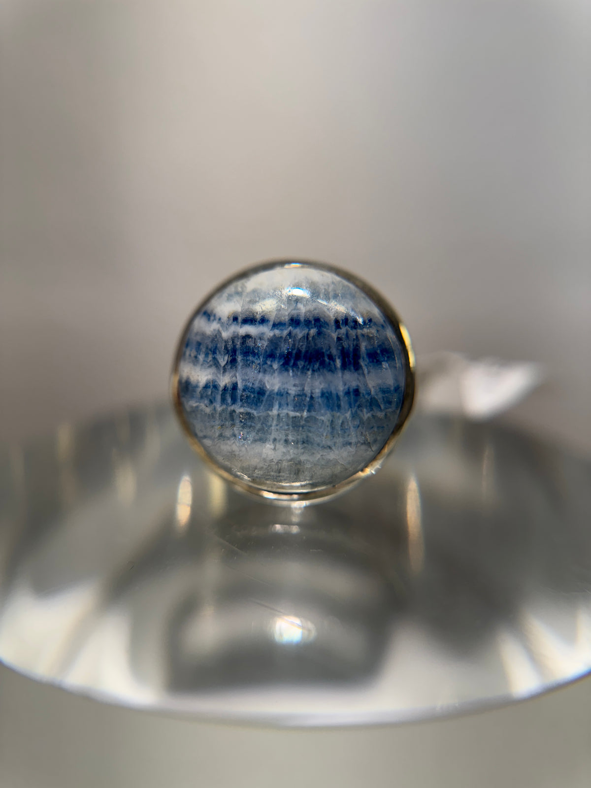 Blue Scheelite/ Lapis Lace Onyx Ring Size 9