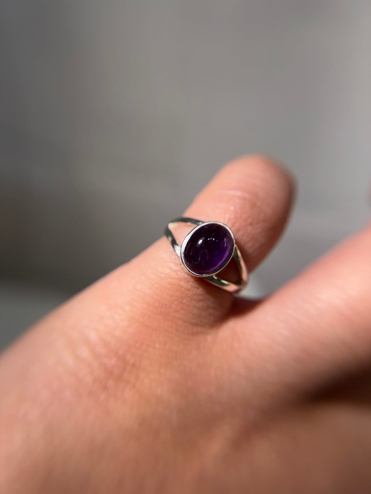 Amethyst Sterling Silver Ring Size 5