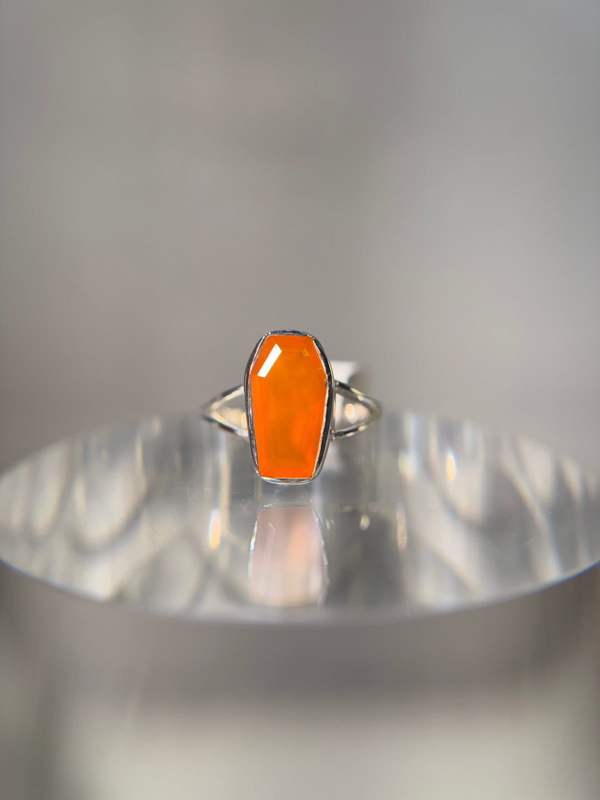 Carnelian Sterling Silver Ring Size 5