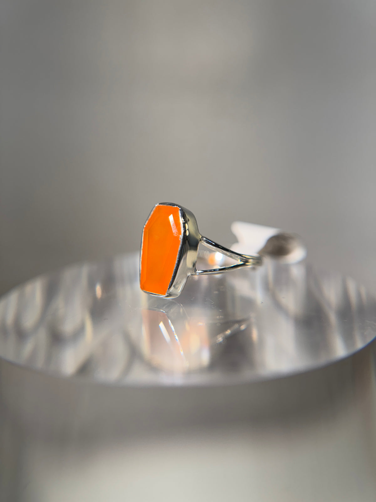 Carnelian Sterling Silver Ring Size 5