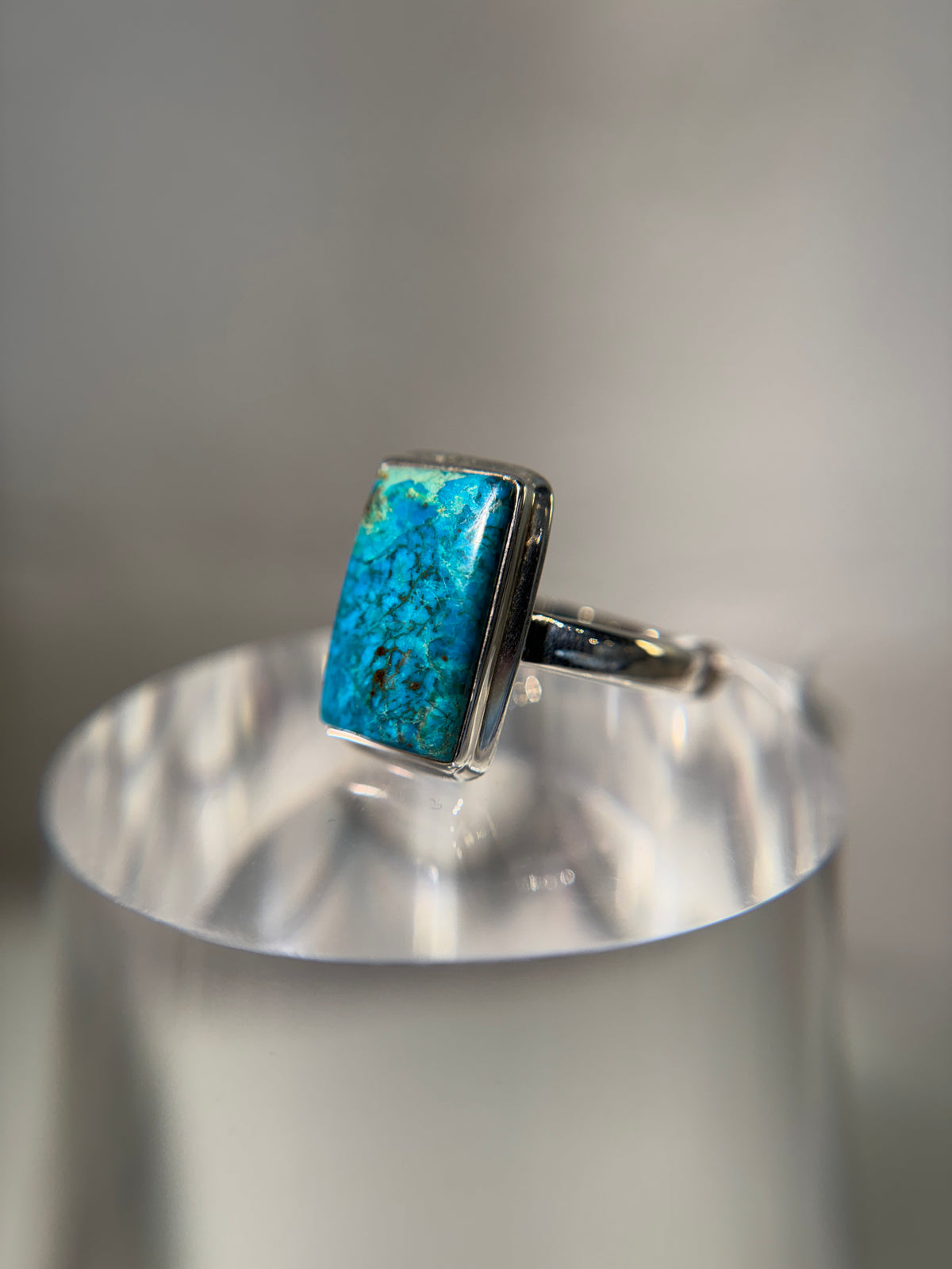 Chrysocolla Sterling Silver Ring Size 12