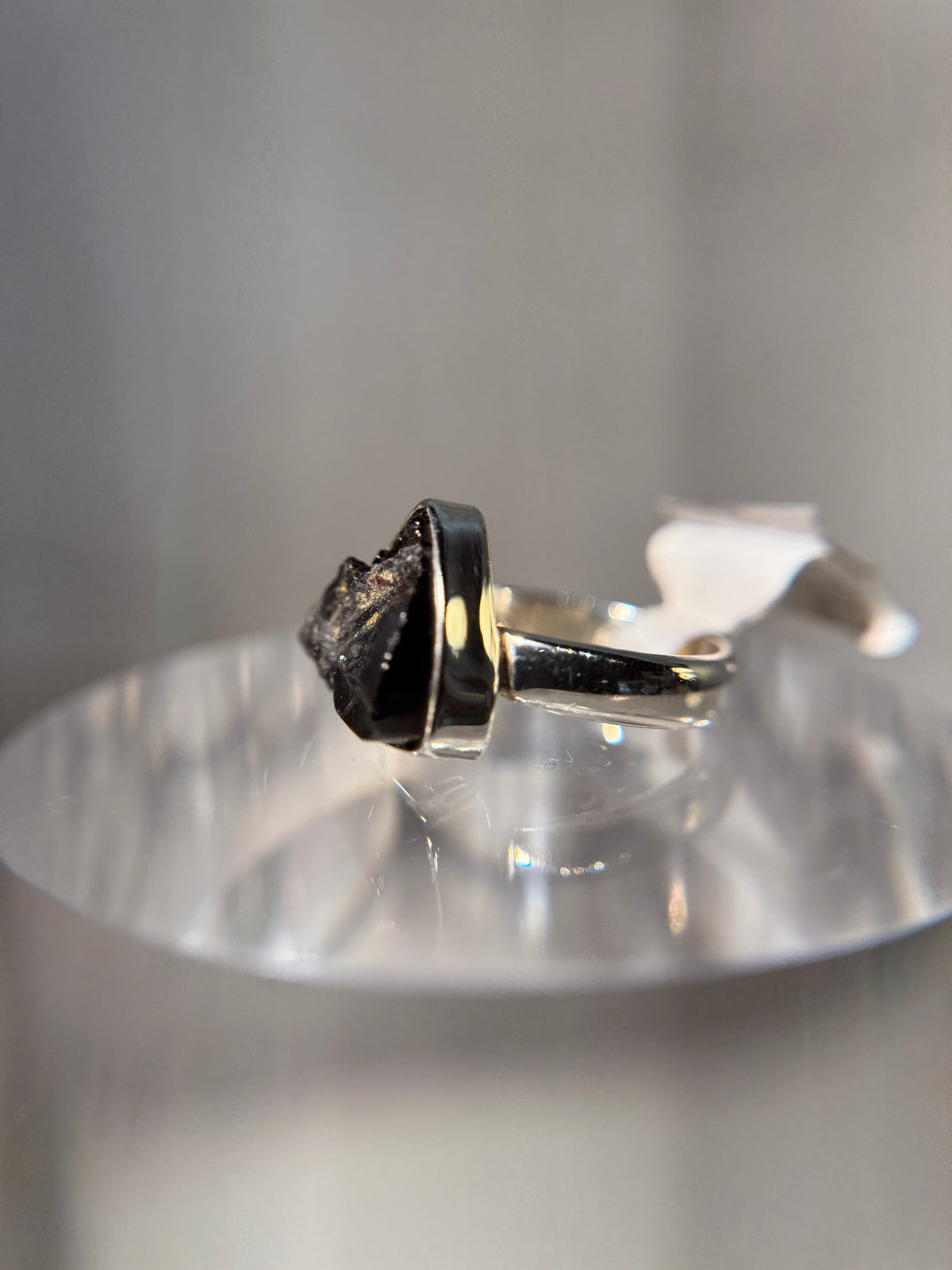 Shungite Sterling Silver Ring Size 5