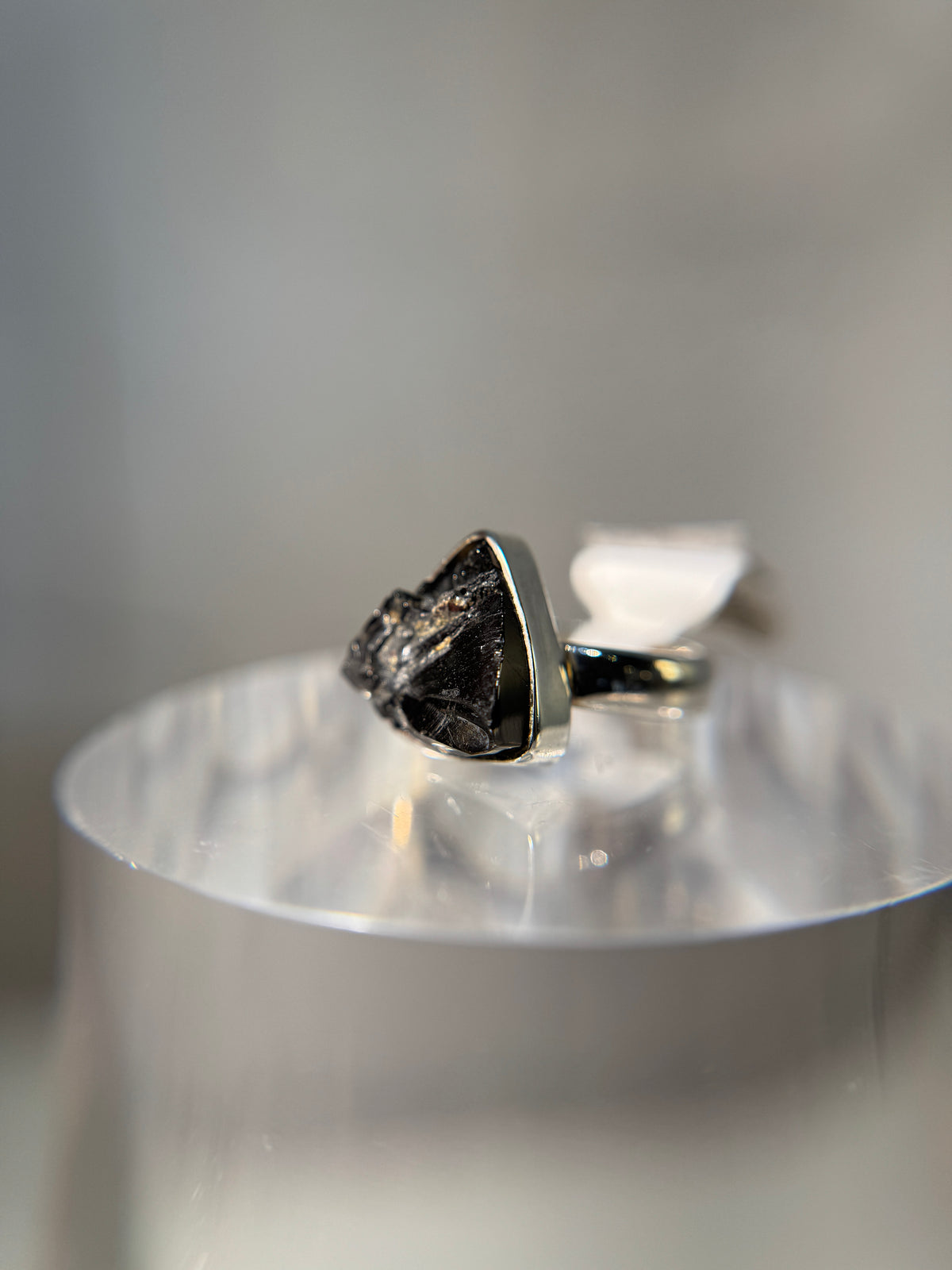 Shungite Sterling Silver Ring Size 5