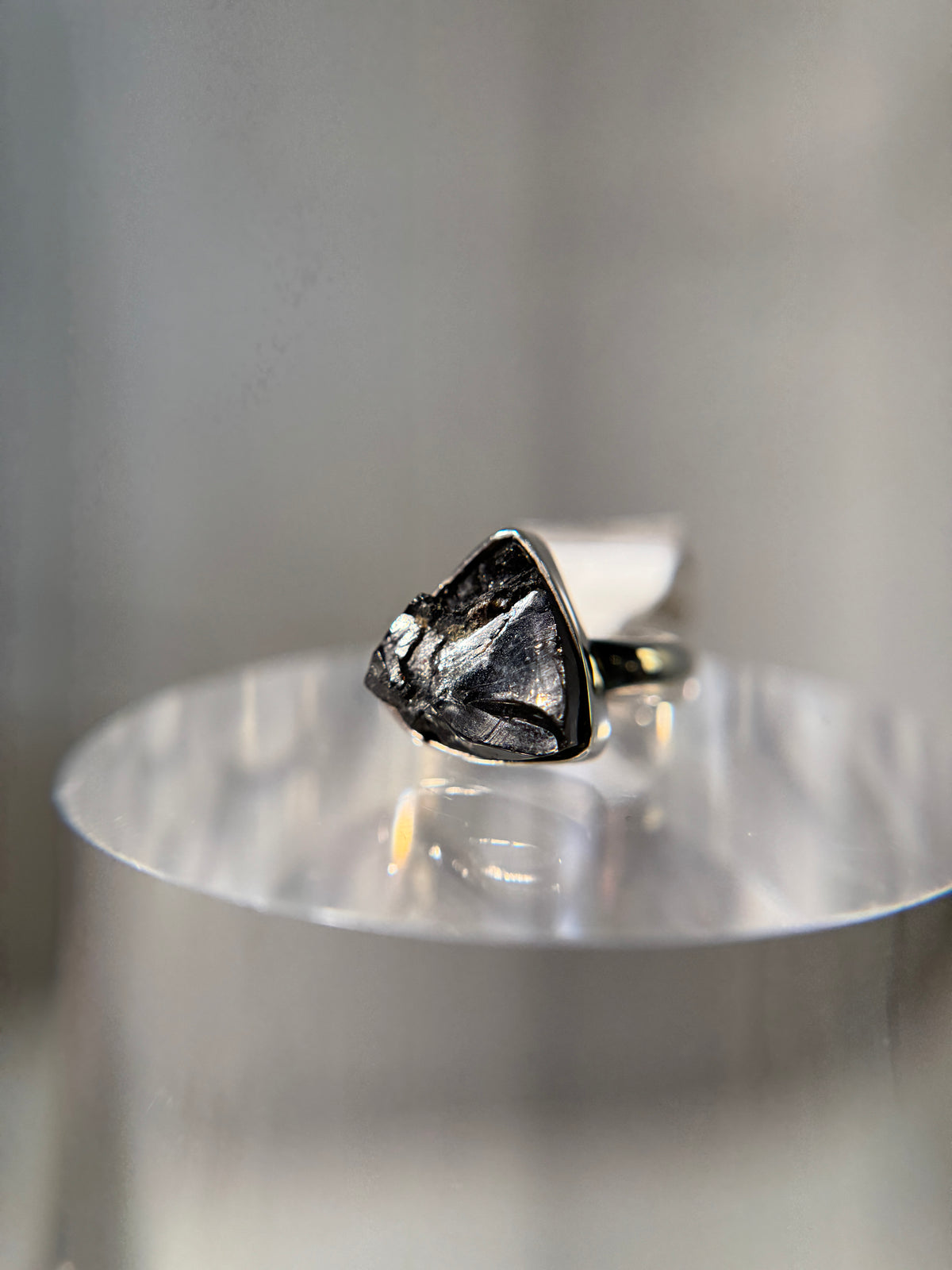 Shungite Sterling Silver Ring Size 5