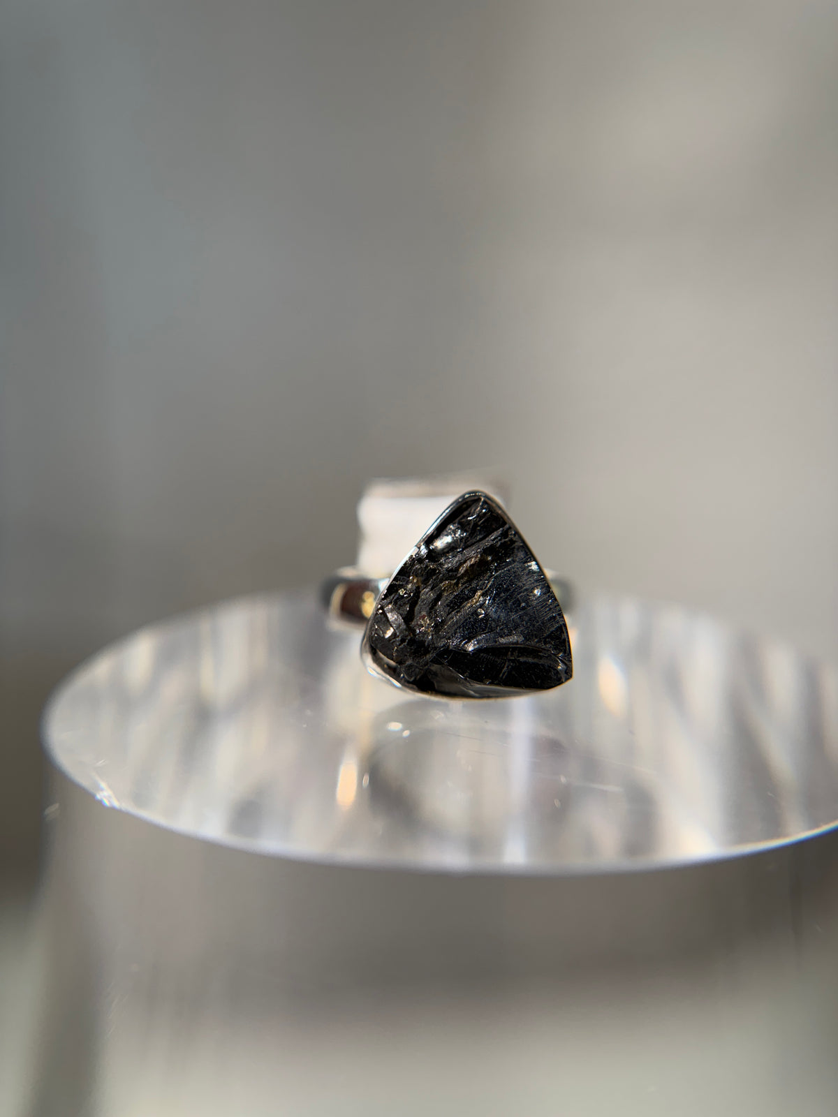 Shungite Sterling Silver Ring Size 5