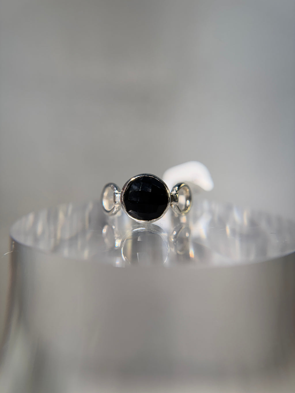Black Onyx Sterling Silver Ring Size 6