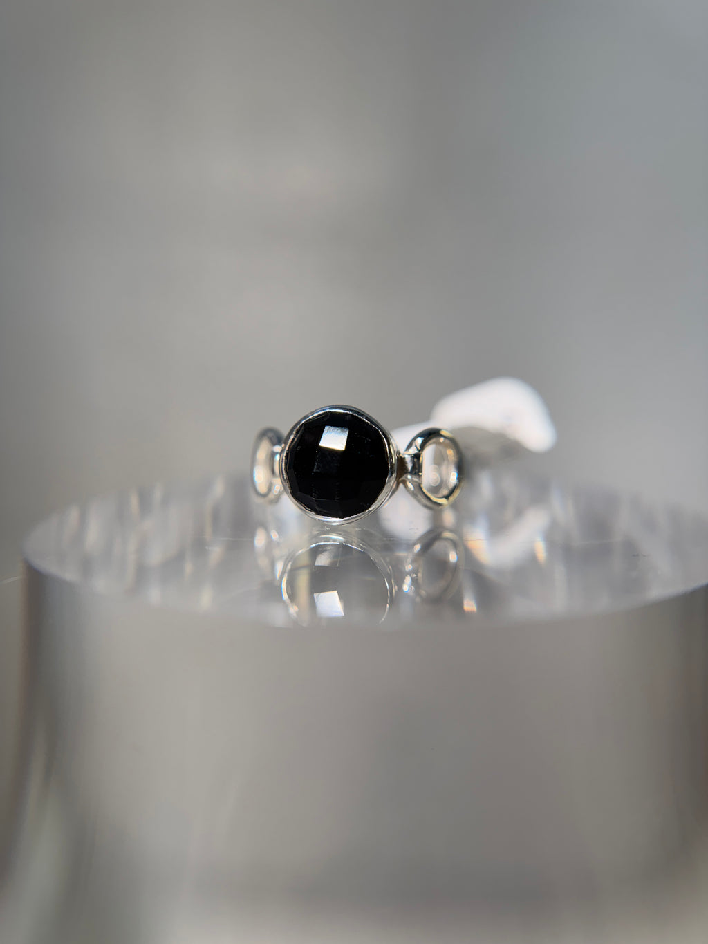Black Onyx Sterling Silver Ring Size 6