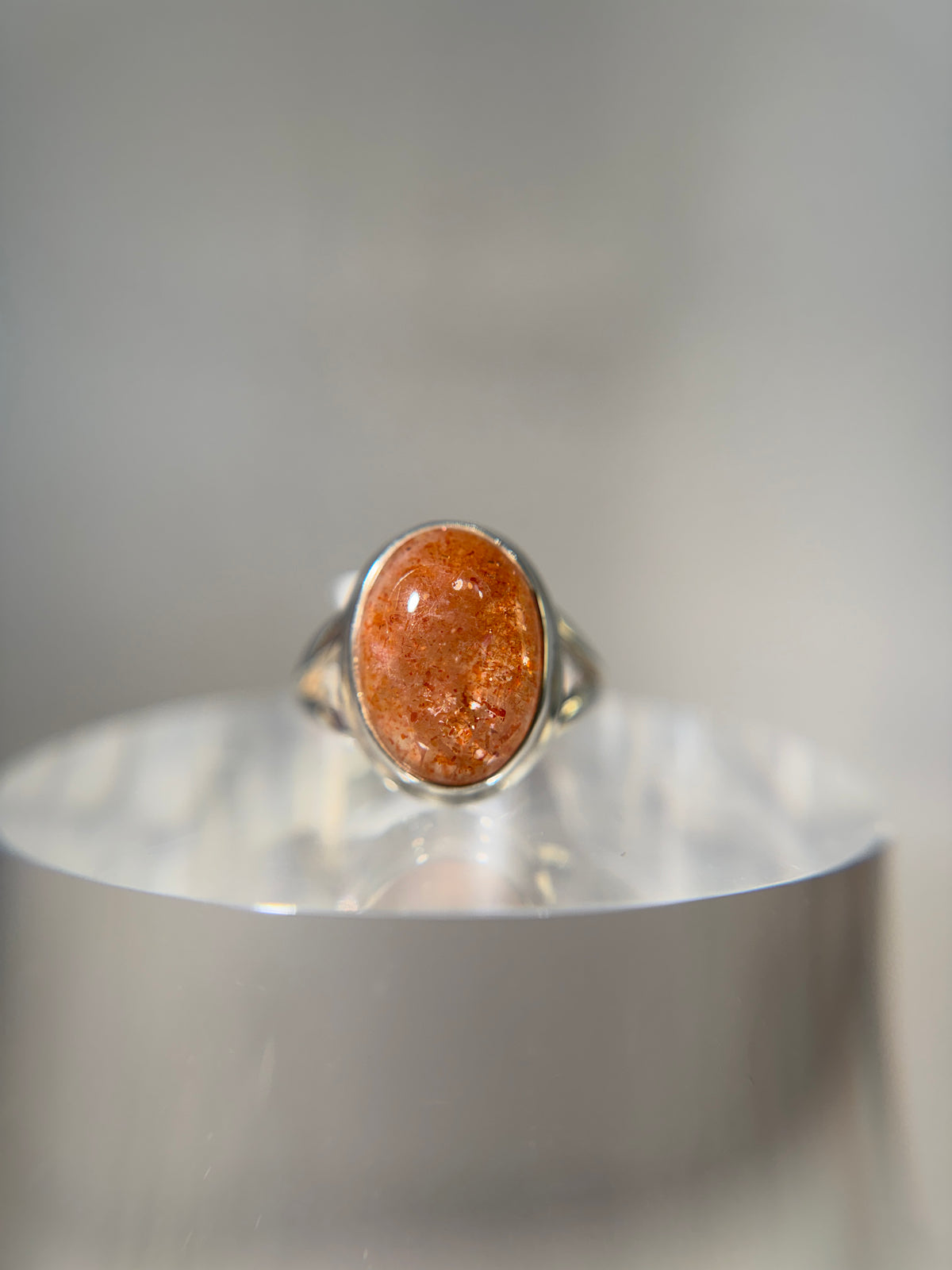 Sunstone Sterling Silver Ring Size 6