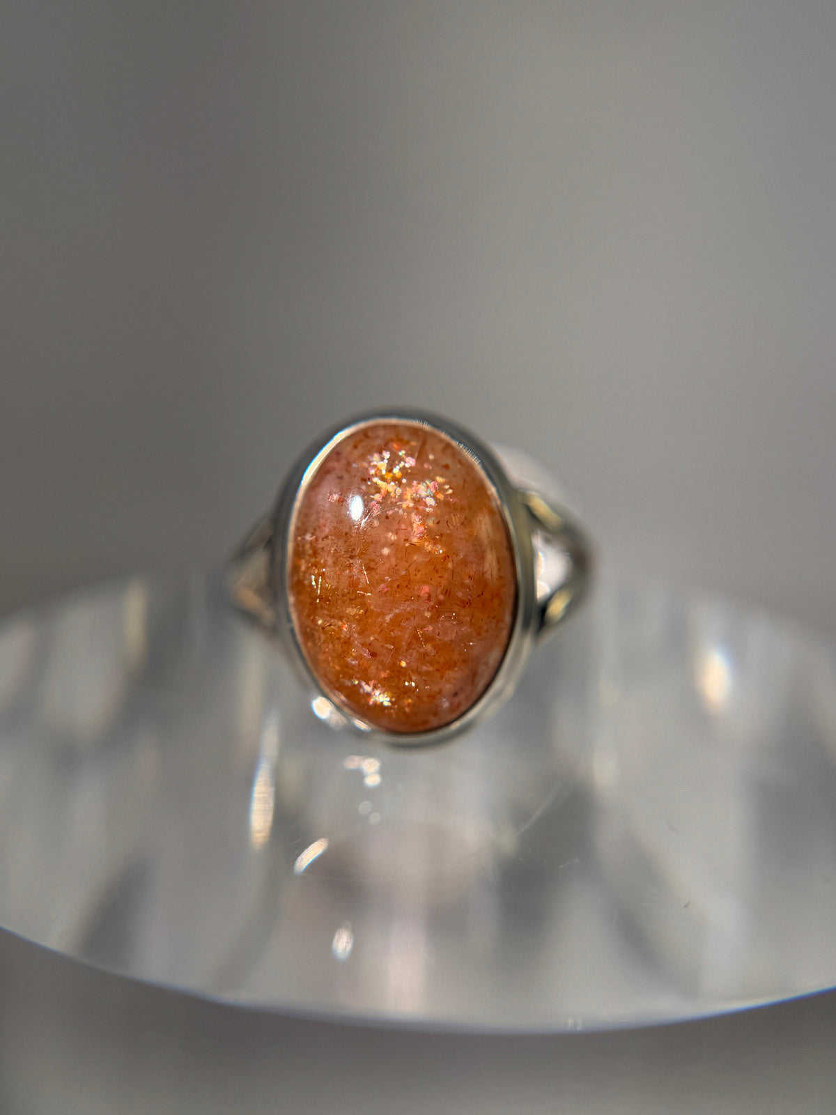 Sunstone Sterling Silver Ring Size 6