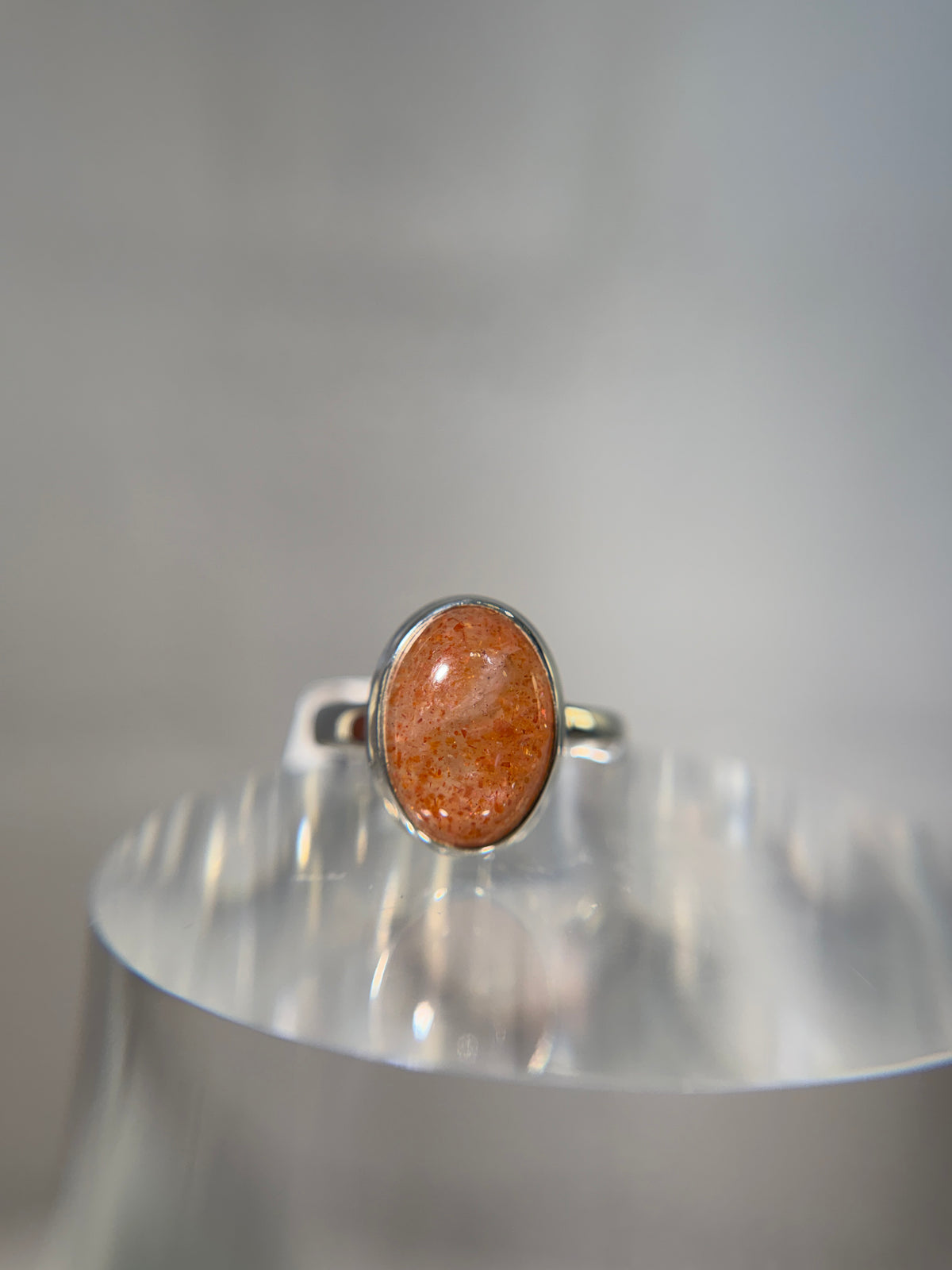 Sunstone Sterling Silver Ring Size 9