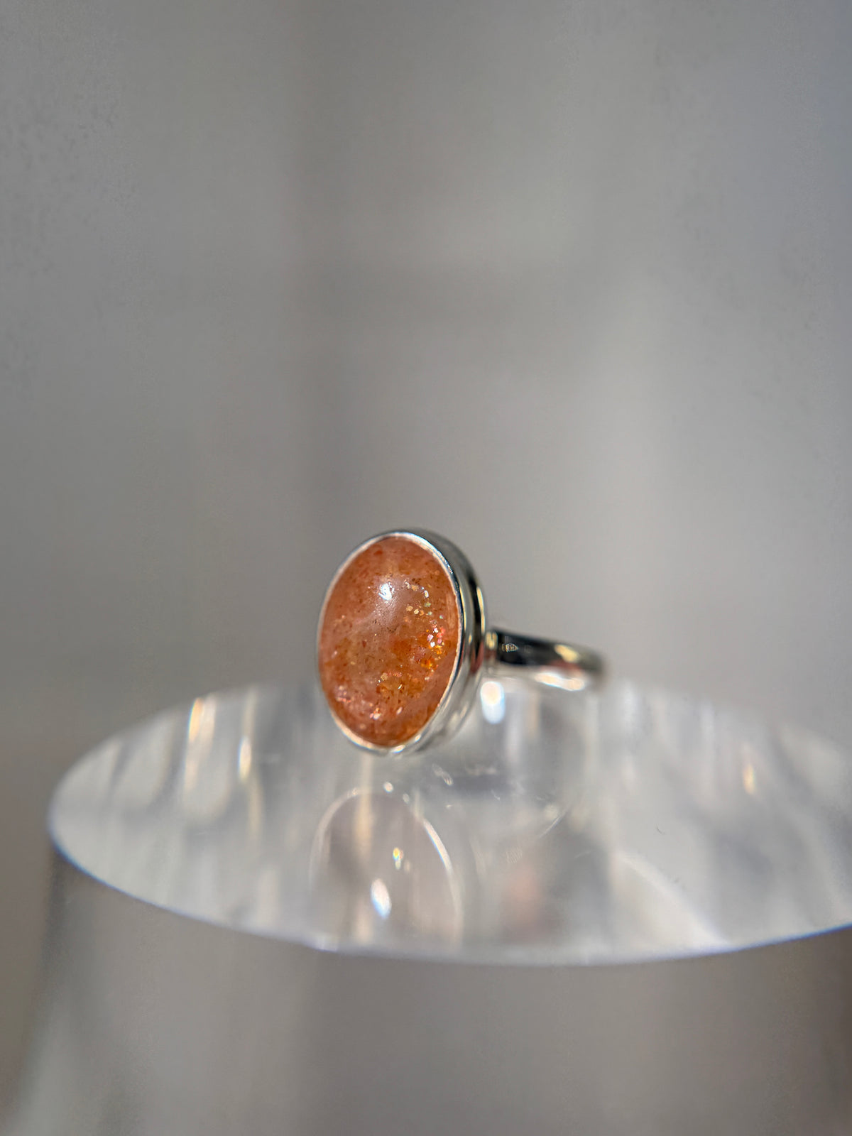 Sunstone Sterling Silver Ring Size 9